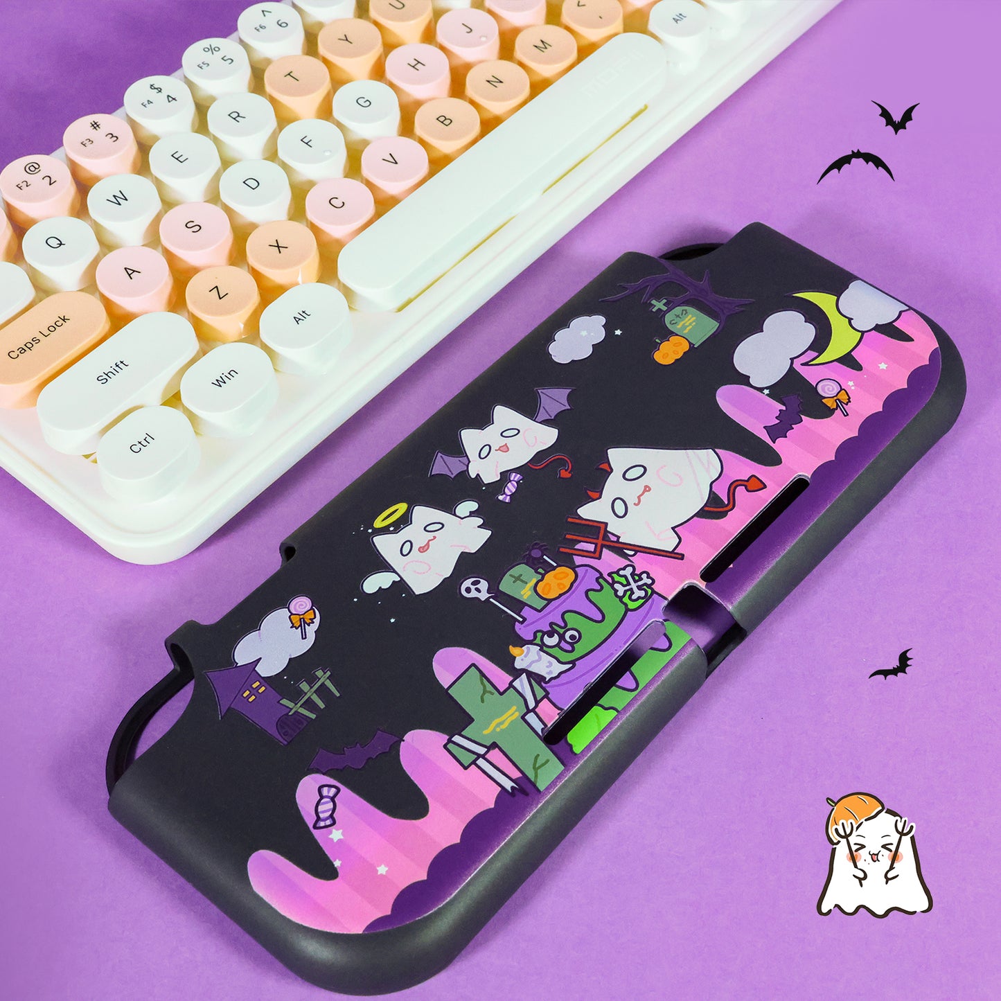 BlingKiyo Ghost Devil Protective Case for Switch Lite