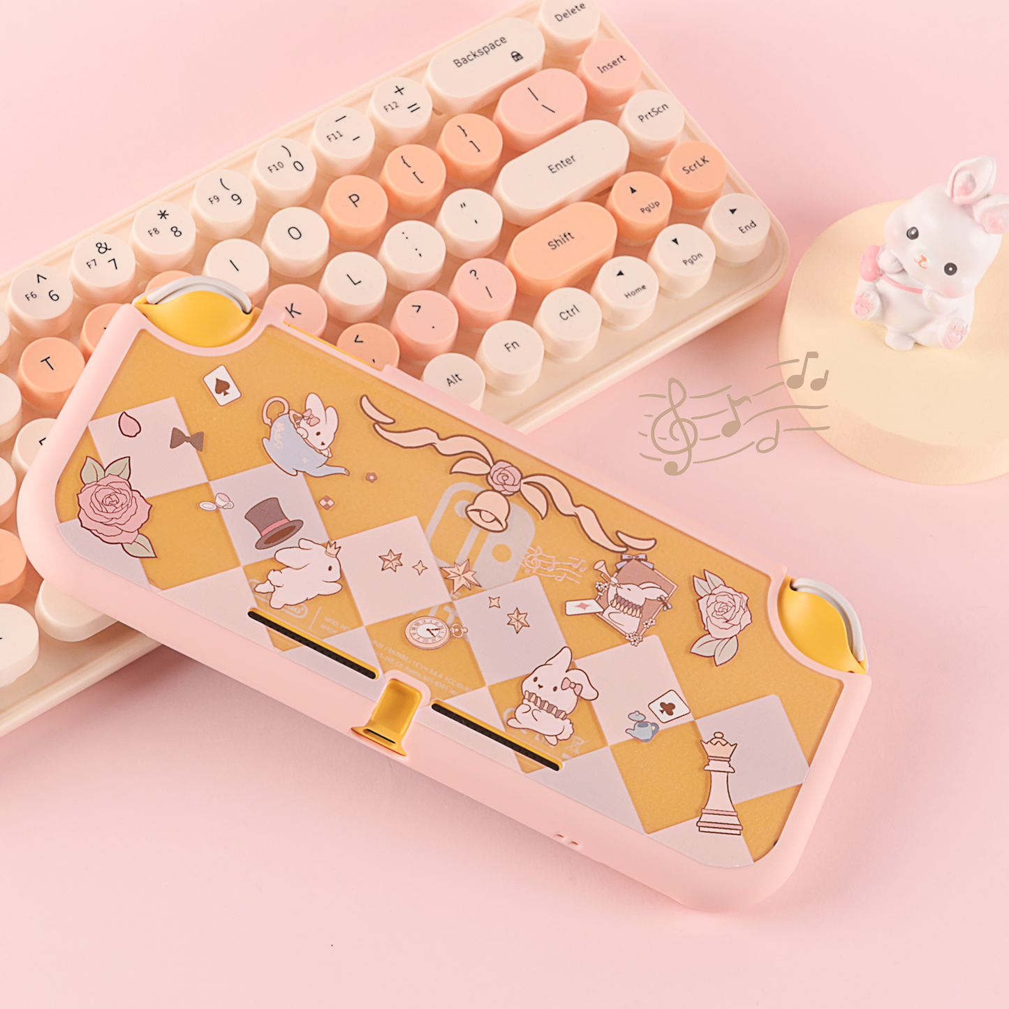 BlingKiyo Alice Bunny Protective Case for Switch Lite
