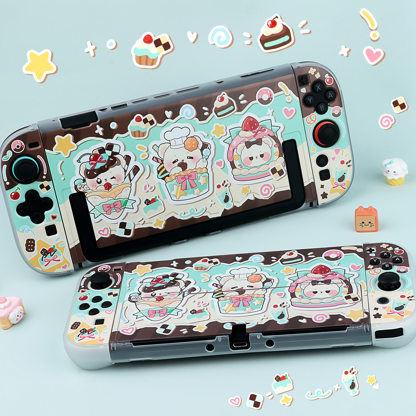 Mint Chocolate Bear NS OLED/NS2 Protective Case