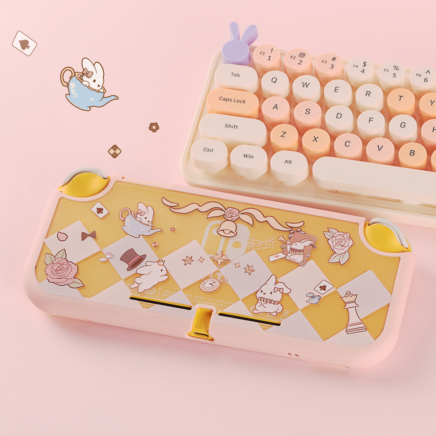 BlingKiyo Alice Bunny Protective Case for Switch Lite