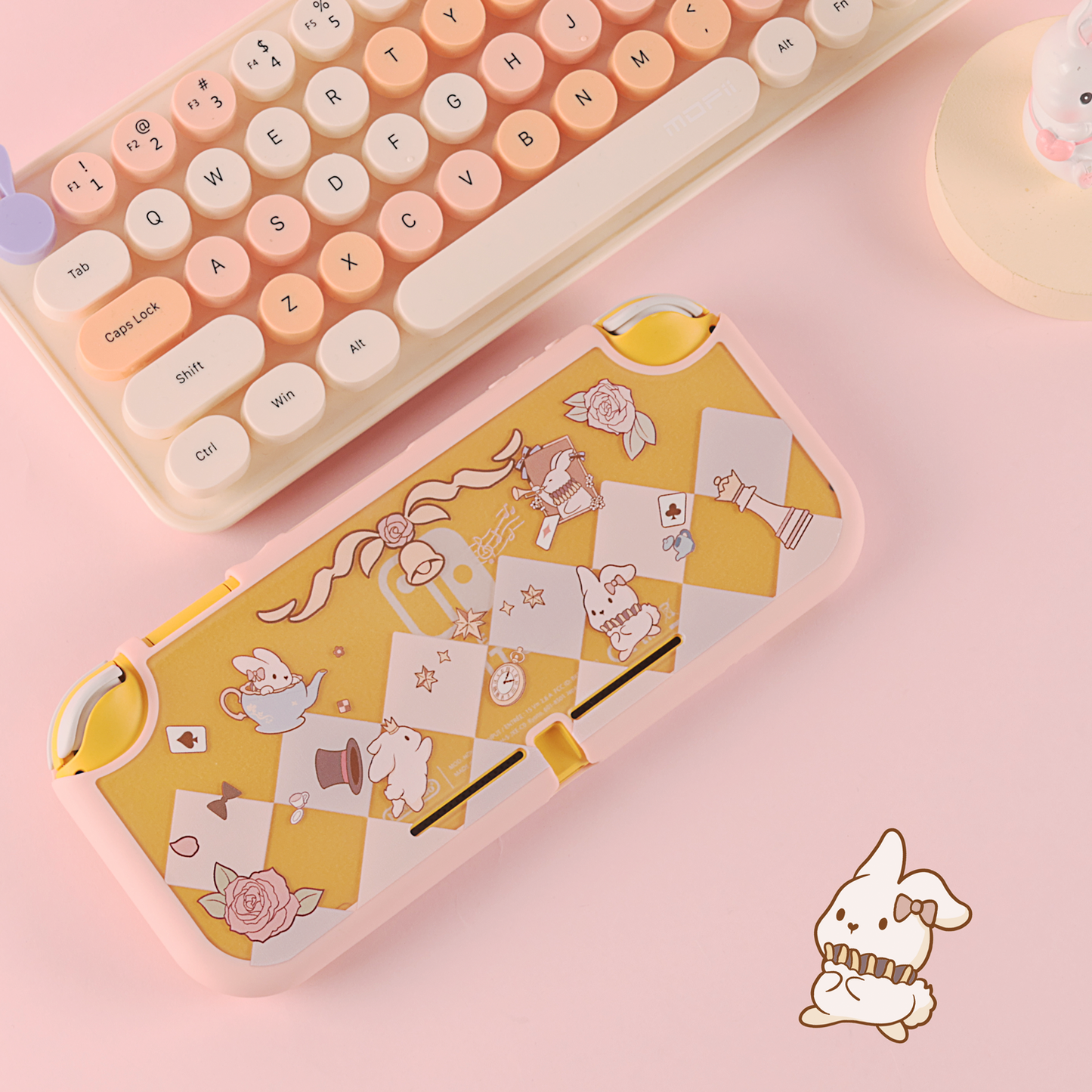 BlingKiyo Alice Bunny Protective Case for Switch Lite