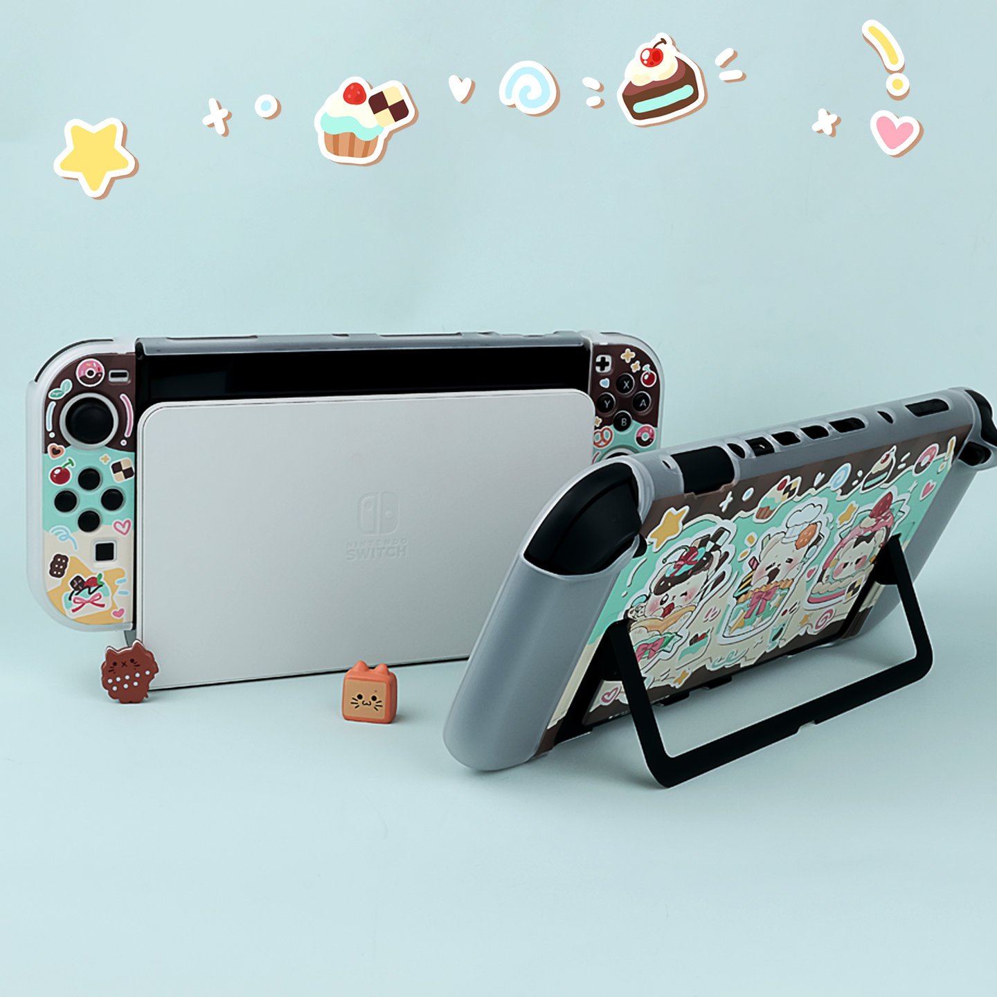Mint Chocolate Bear NS OLED/NS2 Protective Case