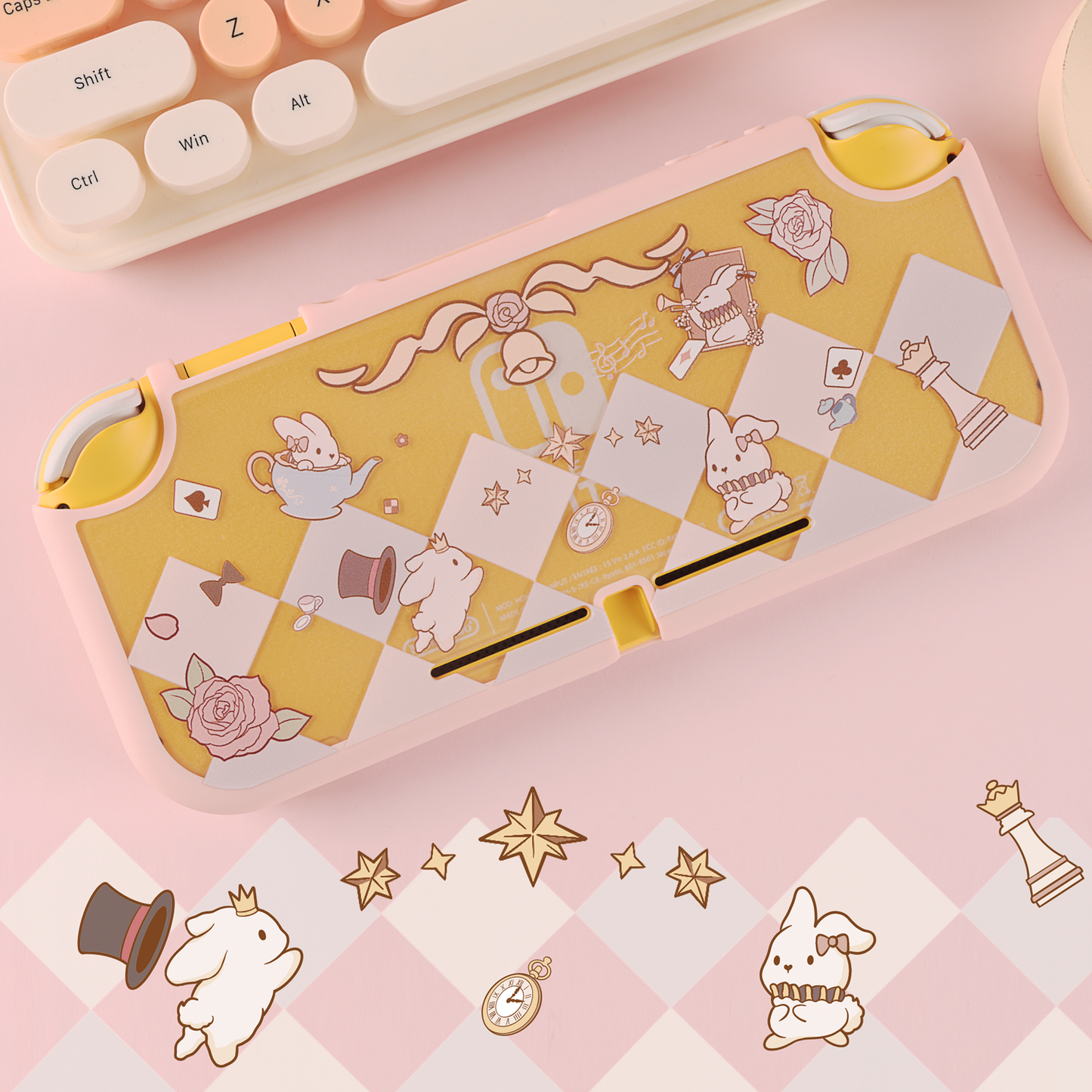 BlingKiyo Alice Bunny Protective Case for Switch Lite
