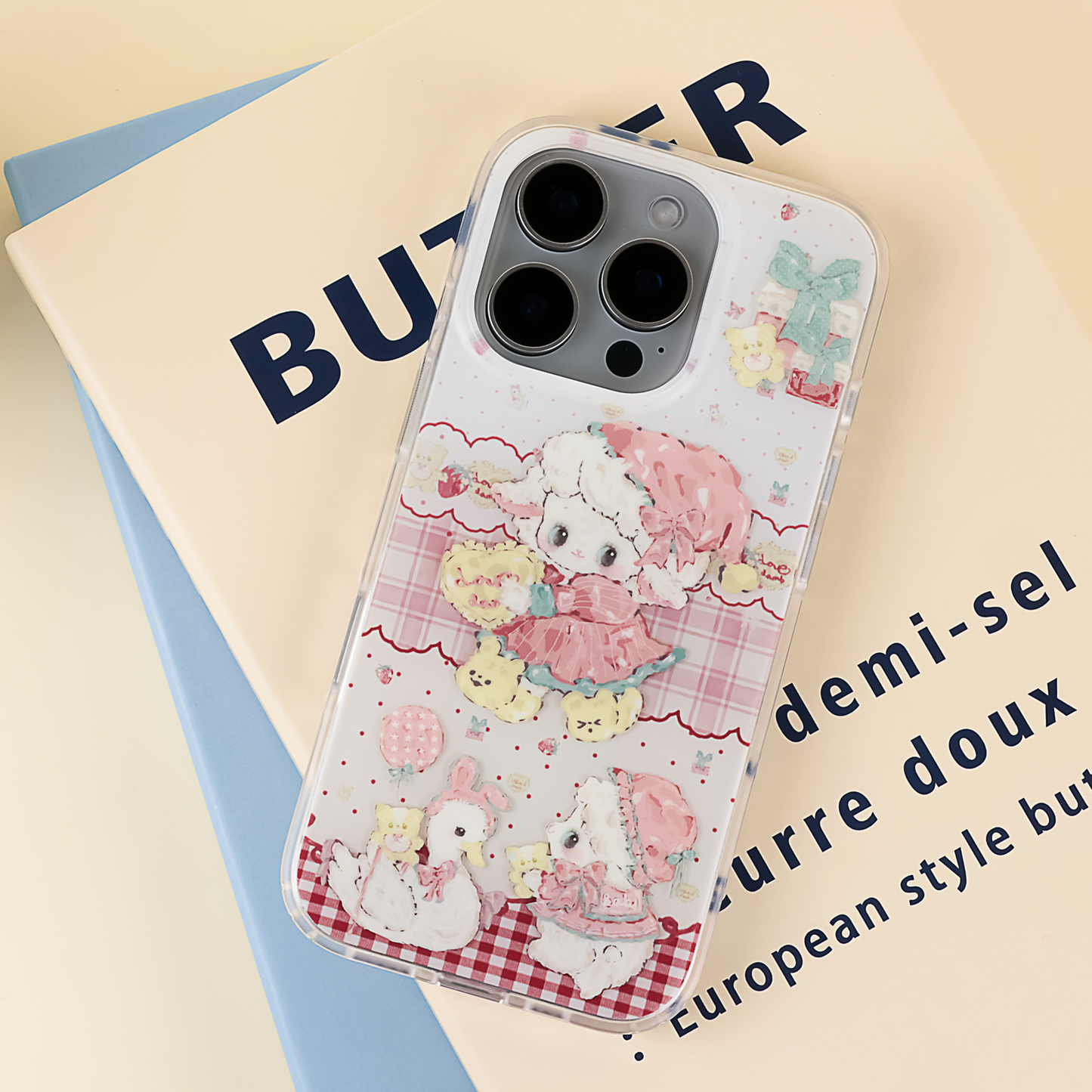 BlingKiyo Strawberry Sheep Phone Case