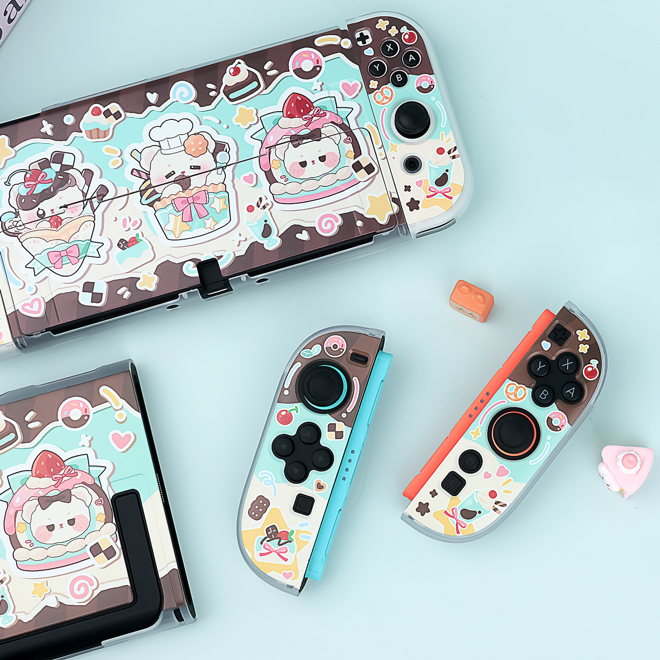 Mint Chocolate Bear NS OLED/NS2 Protective Case