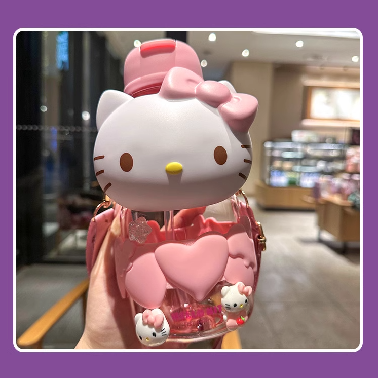 BlingKiyo Sanrio Water Bottle with Strap Tumblers