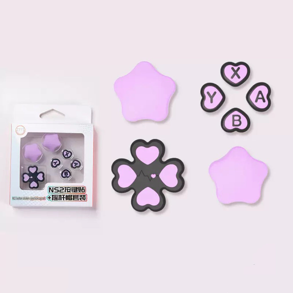 Star Heart Button Caps for Switch2