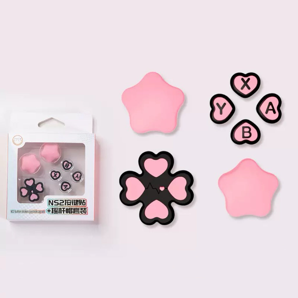Star Heart Button Caps for Switch2