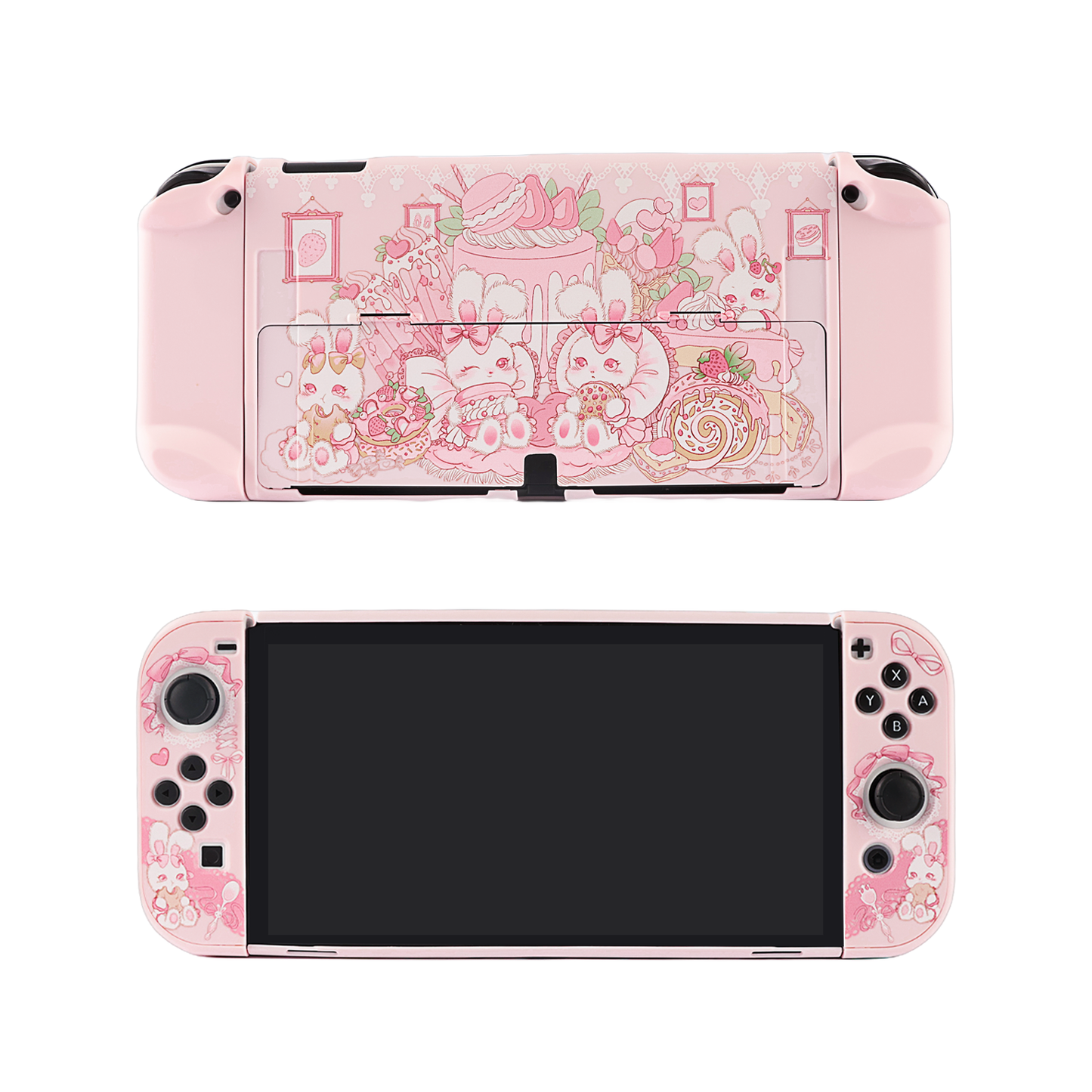 BlingKiyo Candy Bunny Protective Shell for Nintendo Switch/ Switch OLED