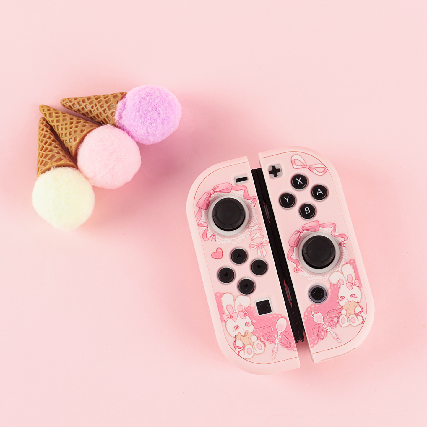 BlingKiyo Candy Bunny Protective Shell for Nintendo Switch/ Switch OLED