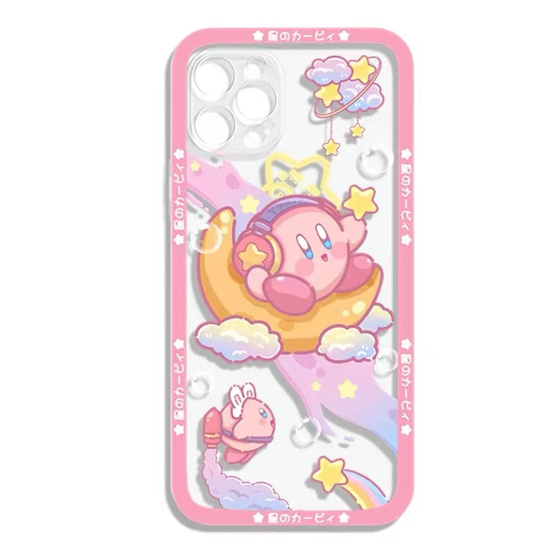 BlingKiyo Rainbow Kirby Transparent iPhone Case