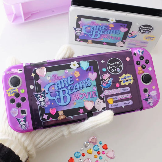 BlingKiyo Purple Stiker Nintendo Switch Oled Protective Case