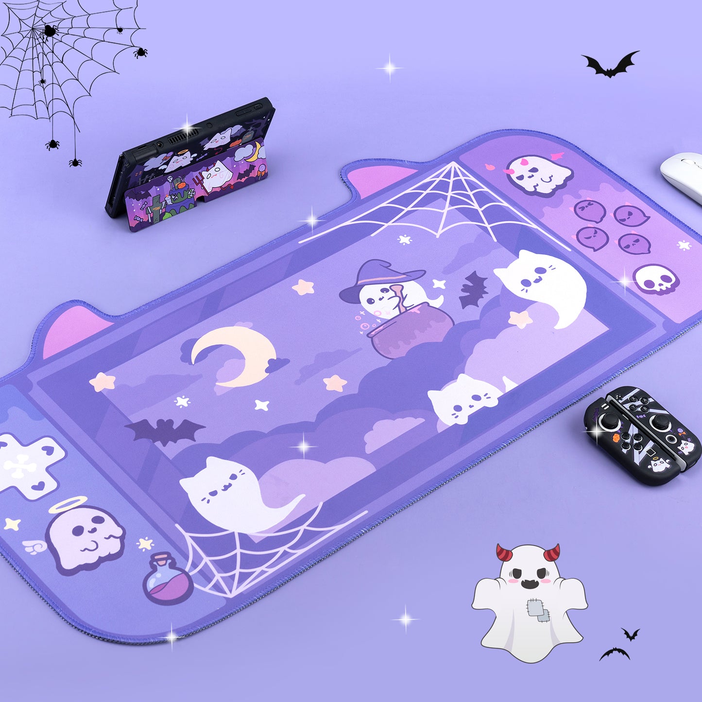BlingKiyo Halloween Ghost Large Mouse Pad / Desk Mat