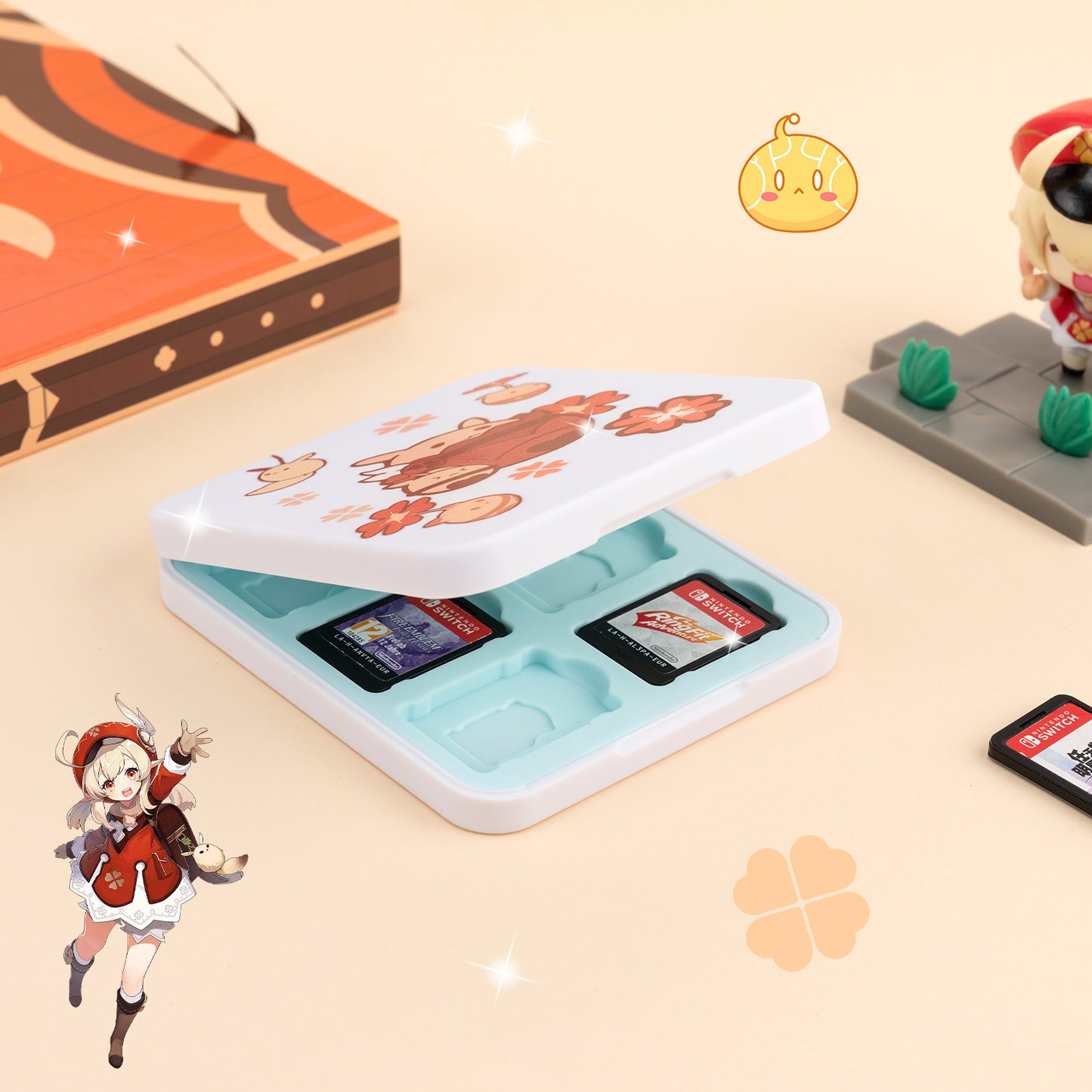 BlingKiyo Genshin Klee Nintendo Switch/ OLED Protective Shell & Game Card Case