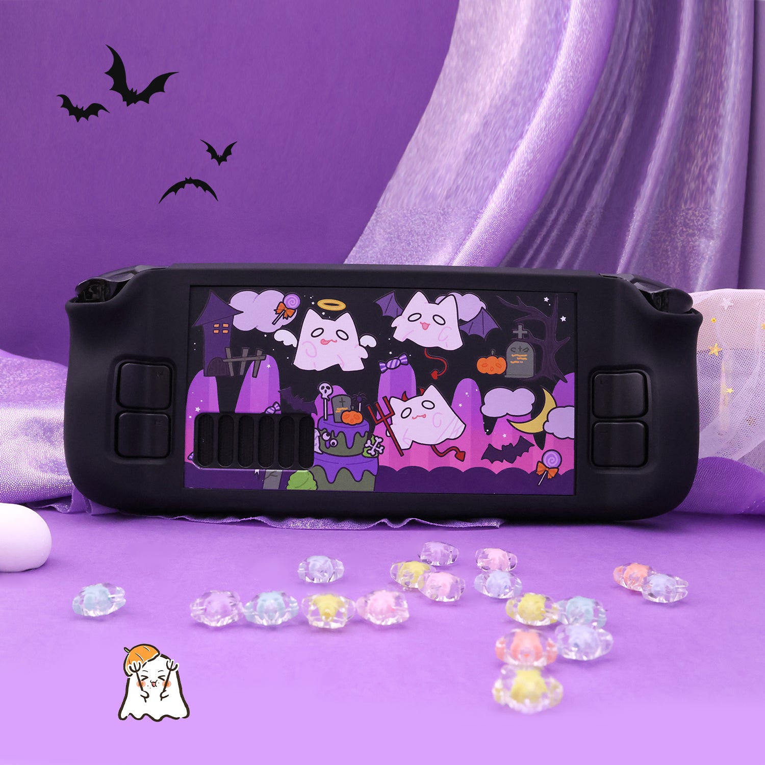 BlingKiyo Happy Ghost Steam Deck Protective Case