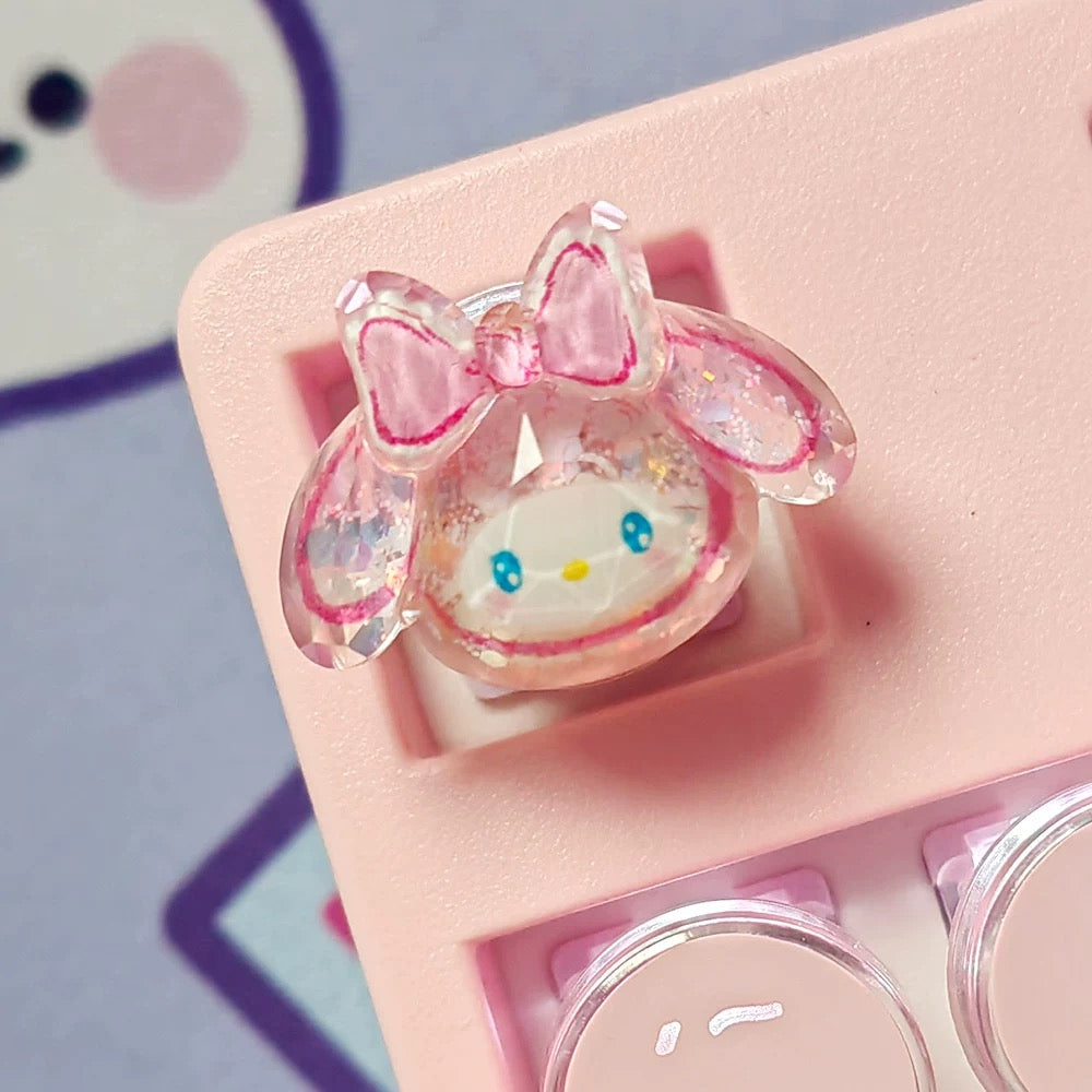 BlingKiyo Transparent Kuromi and My Melody Key Caps