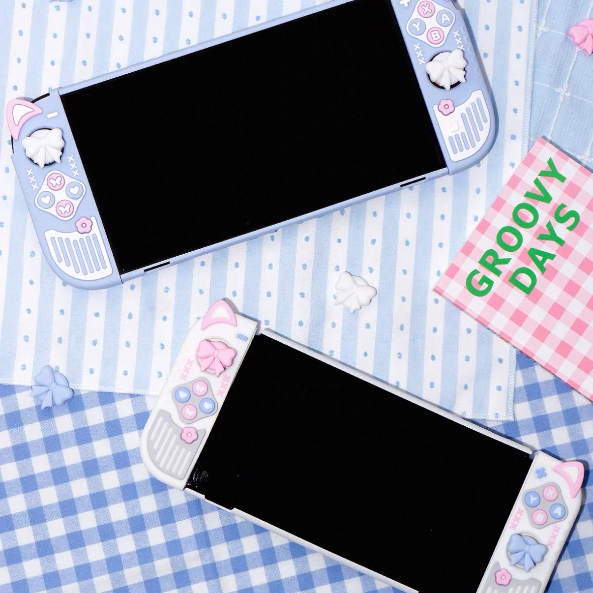 Bowknot  Cat Ear NS/NS2 Silicone Protective Case