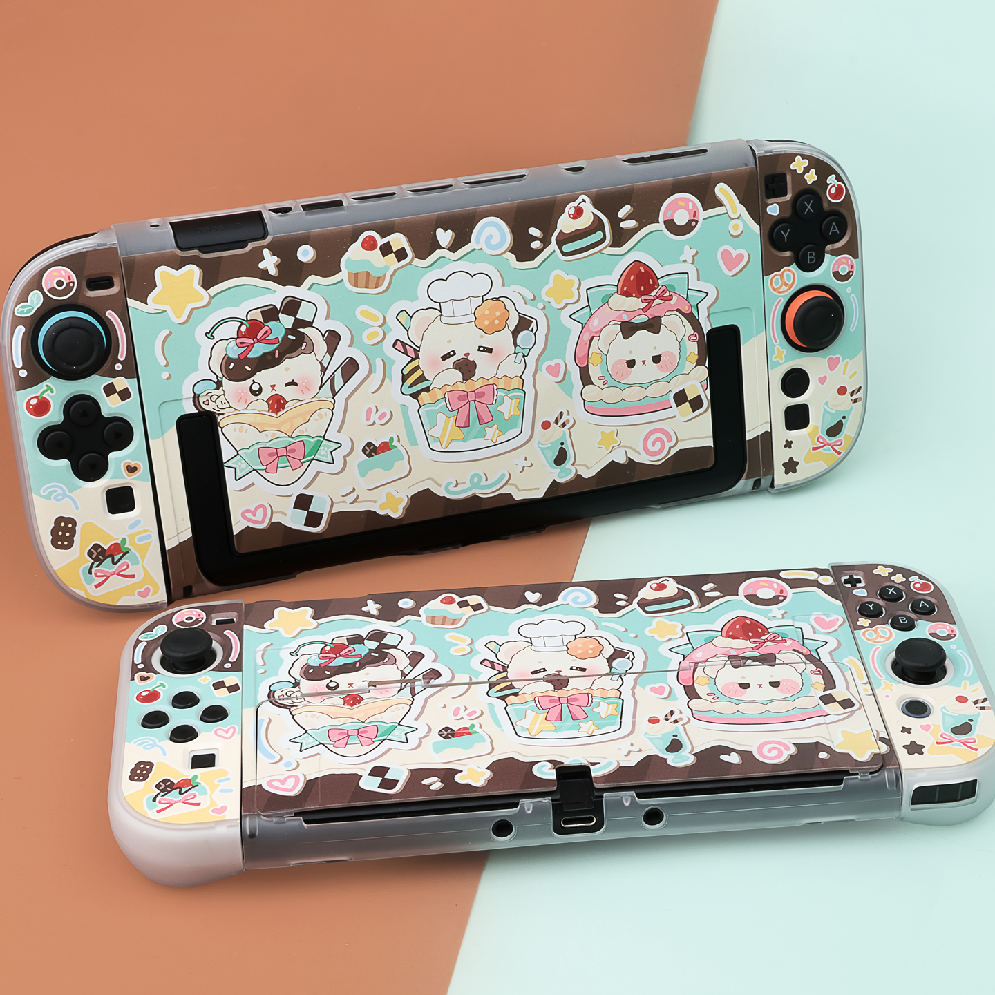 Mint Chocolate Bear NS OLED/NS2 Protective Case