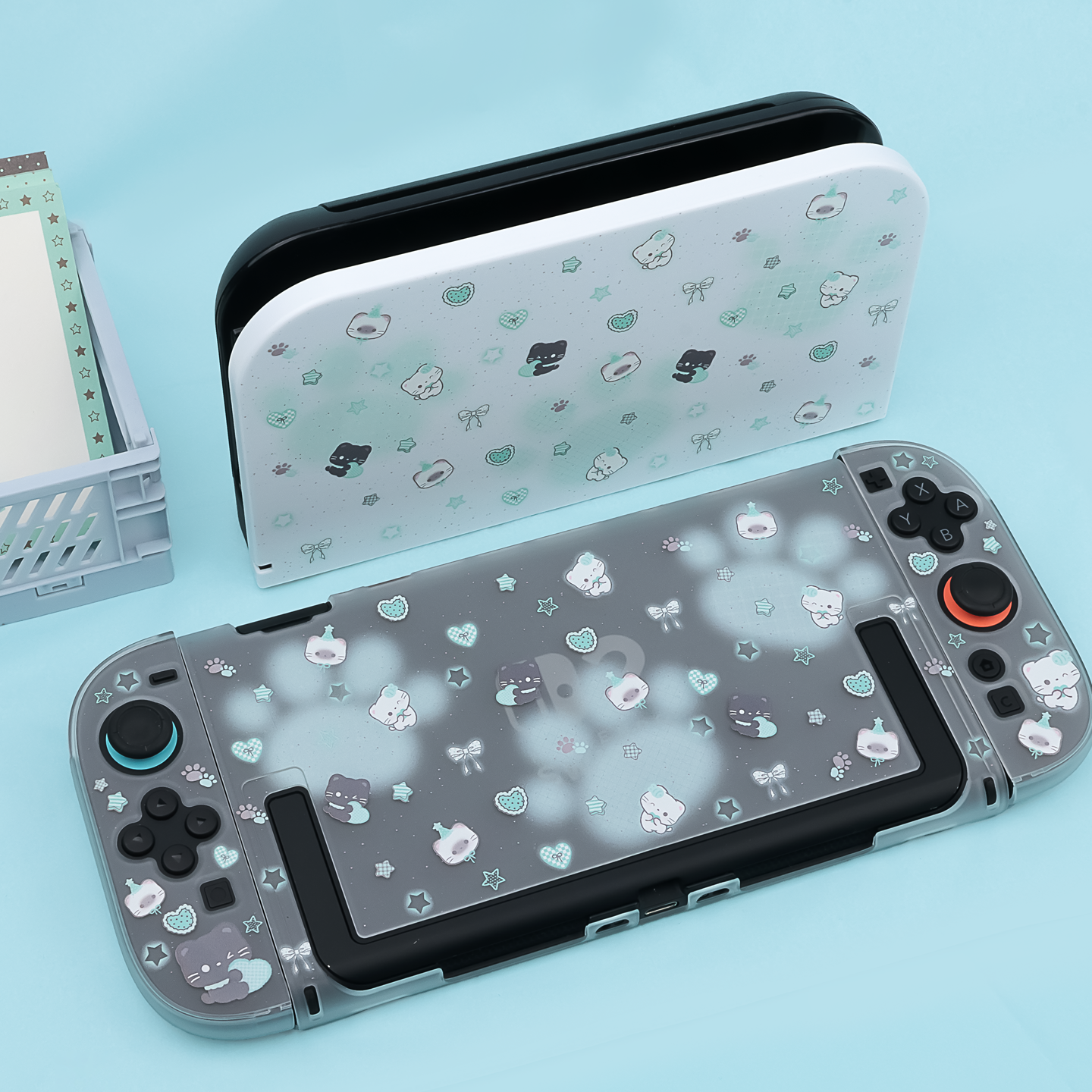 Mint Cat Paw NS2 Protective Case/Dock Cover