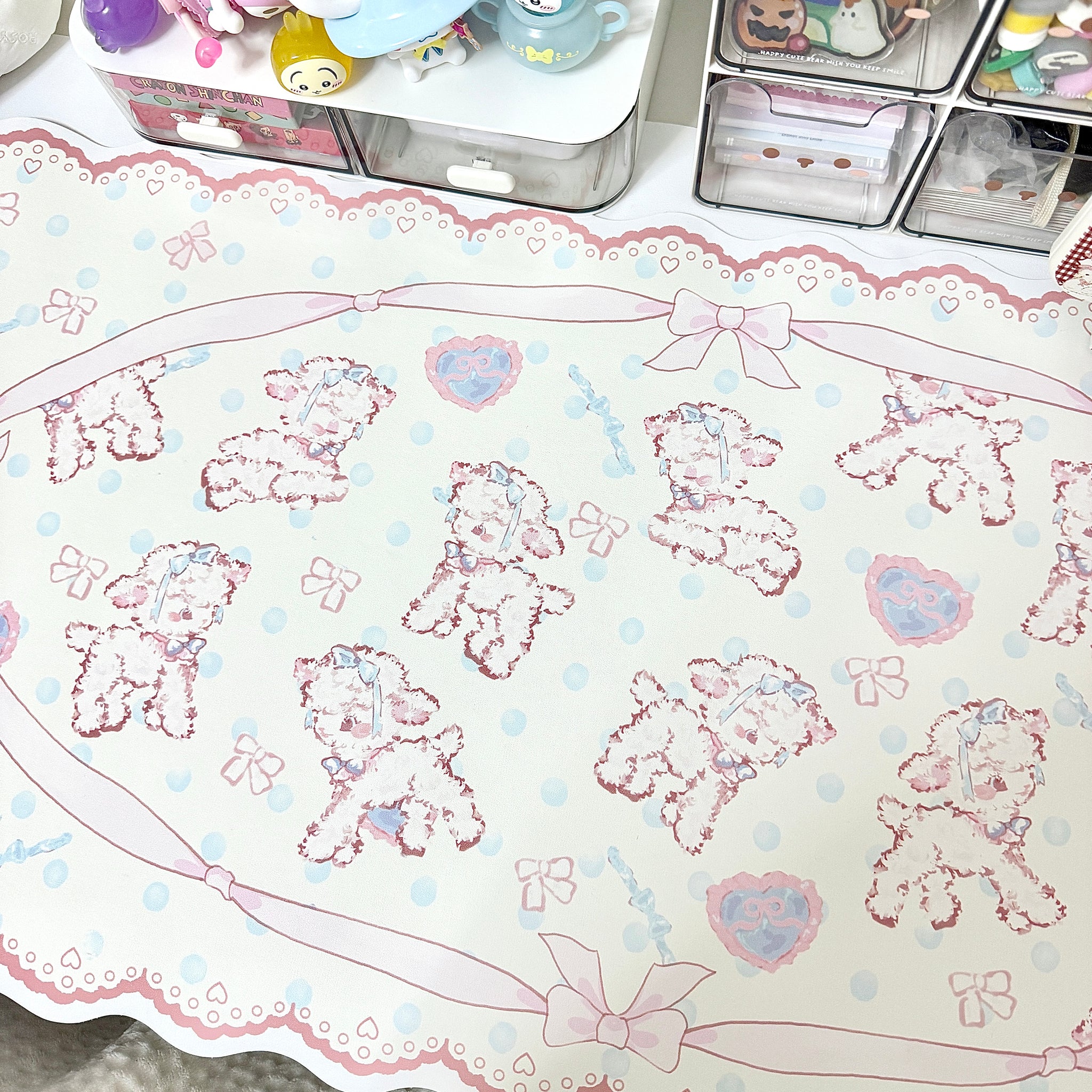 BlingKiyo Vintage Sheep Leather Large Mouse Pad/Desk Mat