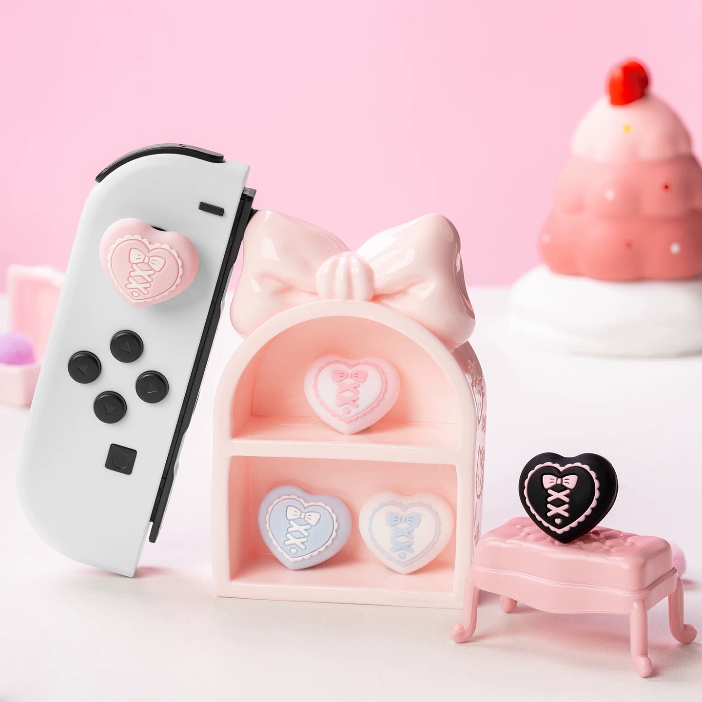 Lace Heart Switch Thumb Grip Caps