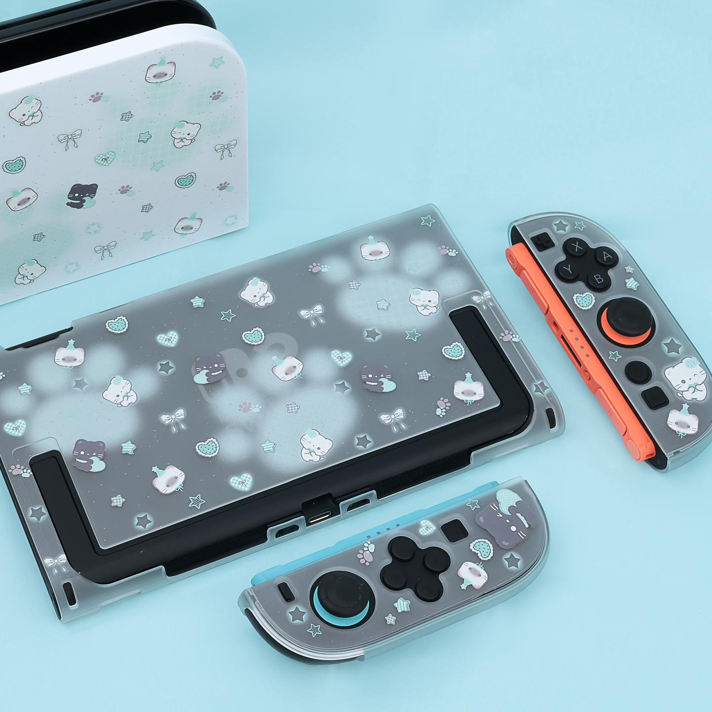 Mint Cat Paw NS2 Protective Case/Dock Cover