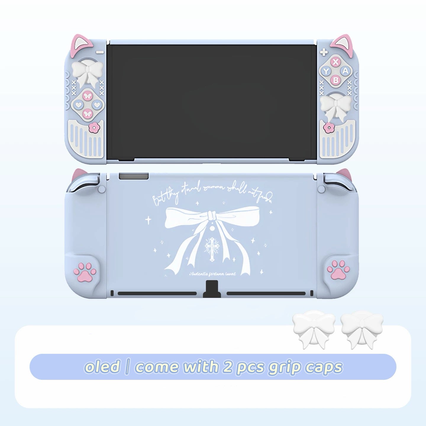 Bowknot  Cat Ear NS/NS2 Silicone Protective Case