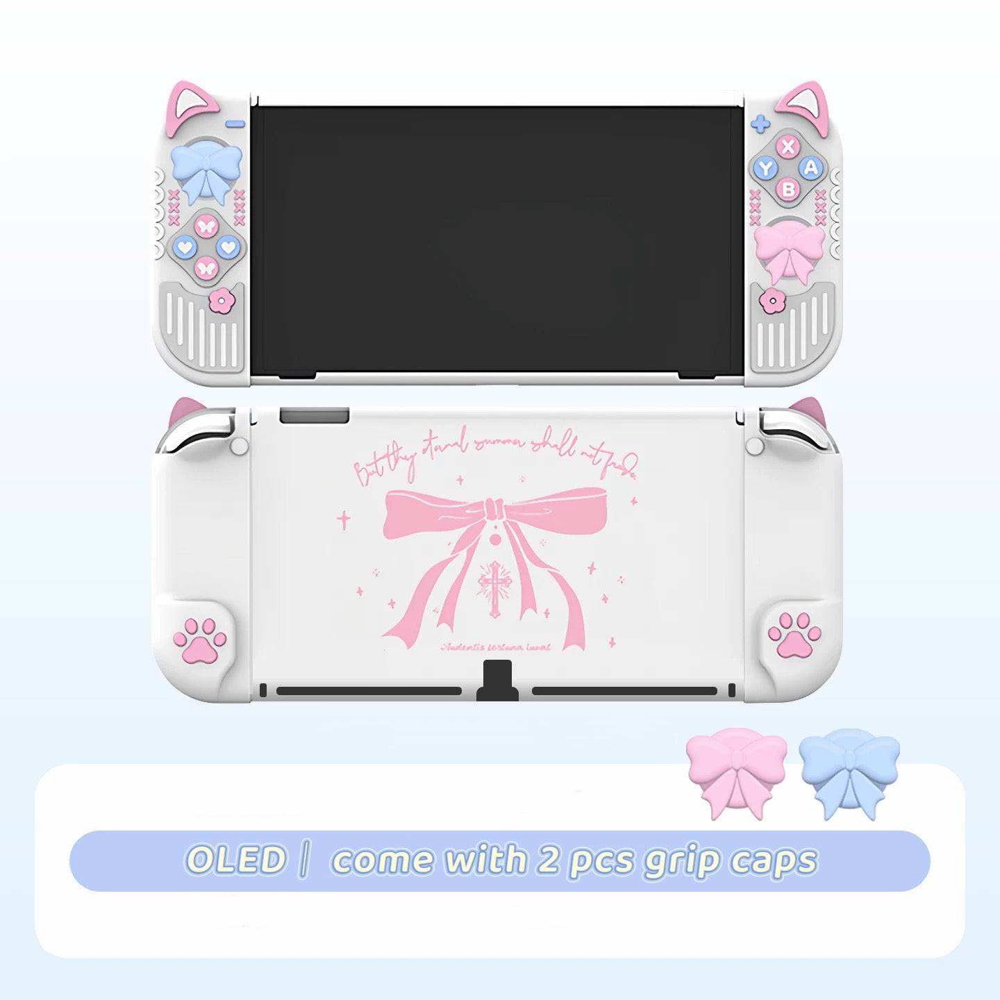 Bowknot  Cat Ear NS/NS2 Silicone Protective Case