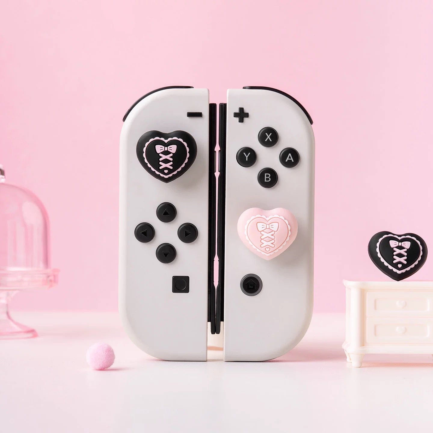 Lace Heart Switch Thumb Grip Caps