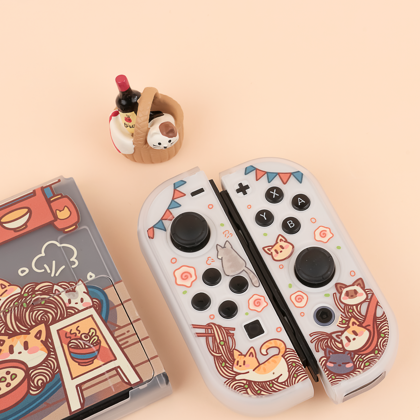 BlingKiyo Kitty Noodles Nintendo Switch/ Switch Oled Protective Case