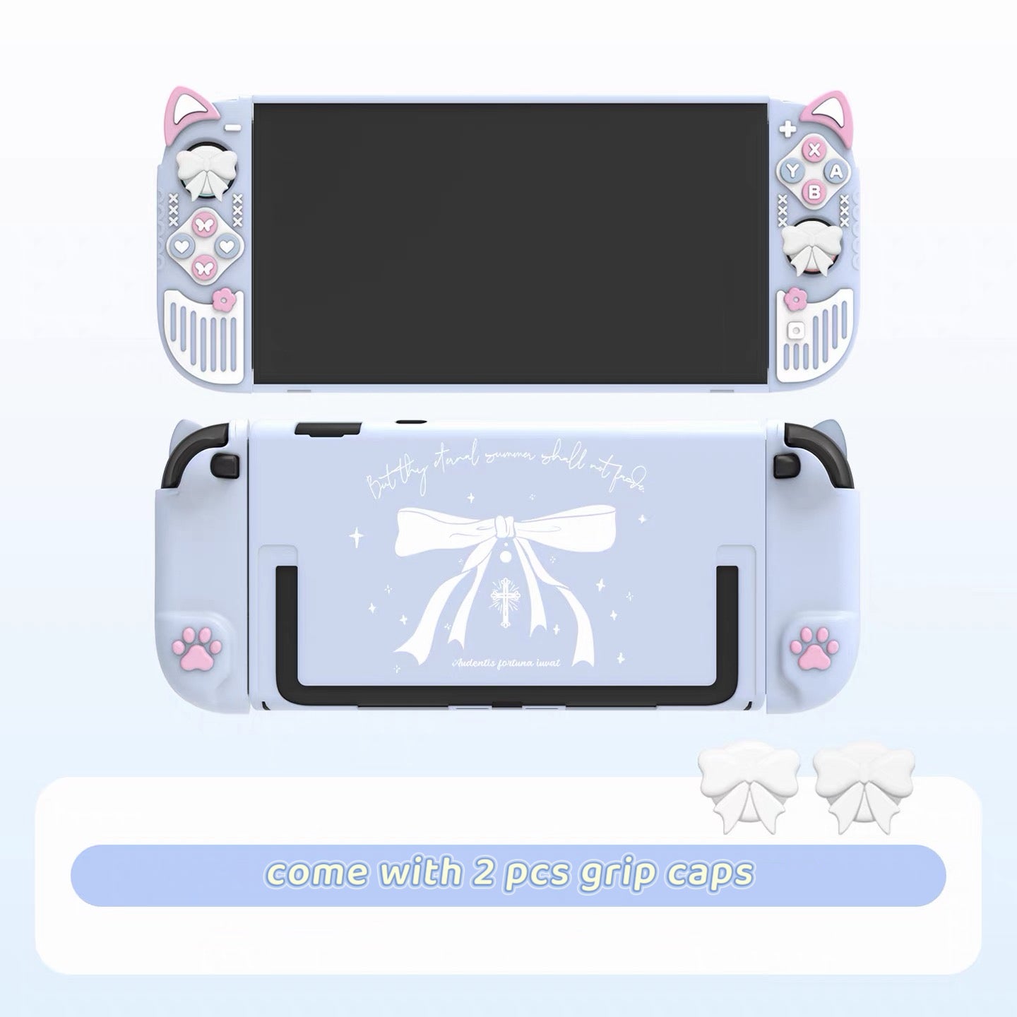 Bowknot  Cat Ear NS/NS2 Silicone Protective Case