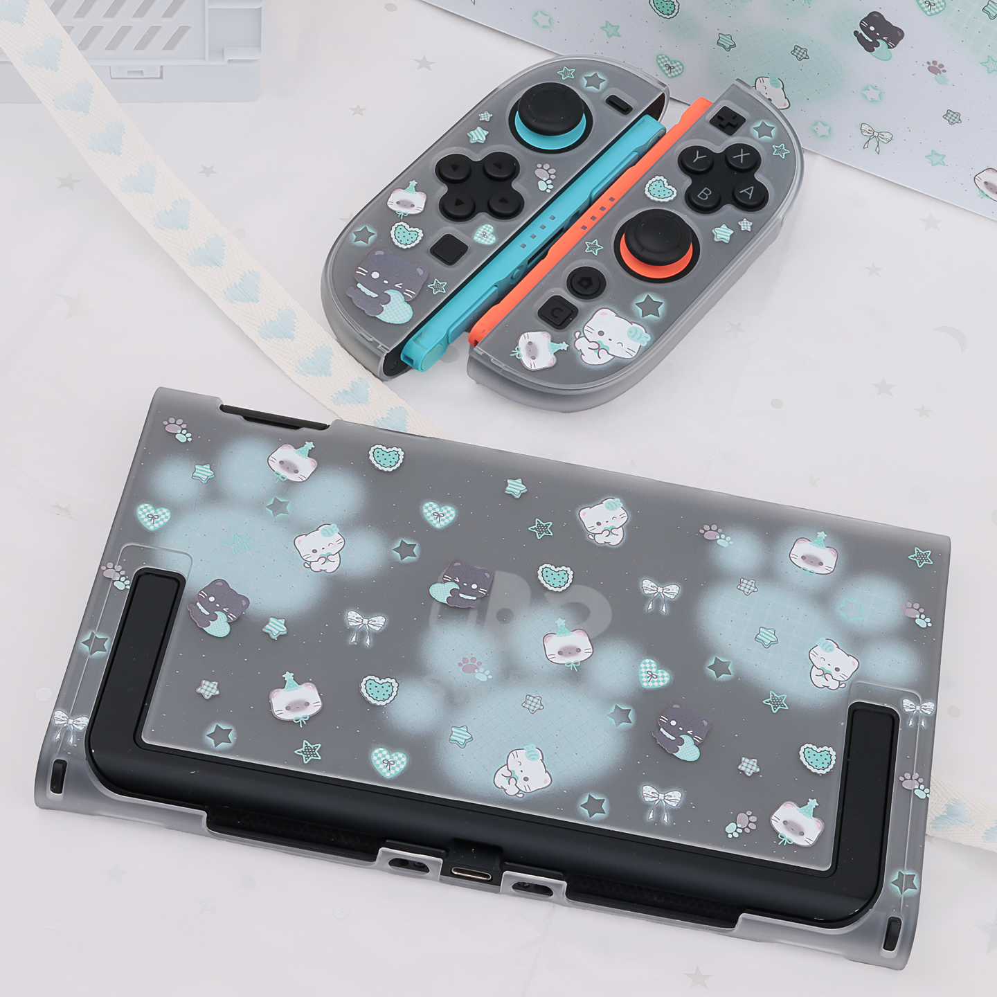 Mint Cat Paw NS2 Protective Case/Dock Cover