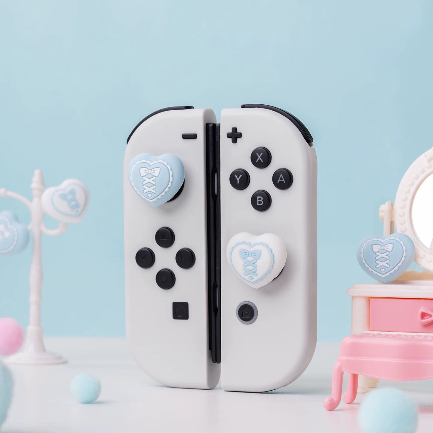 Lace Heart Switch Thumb Grip Caps