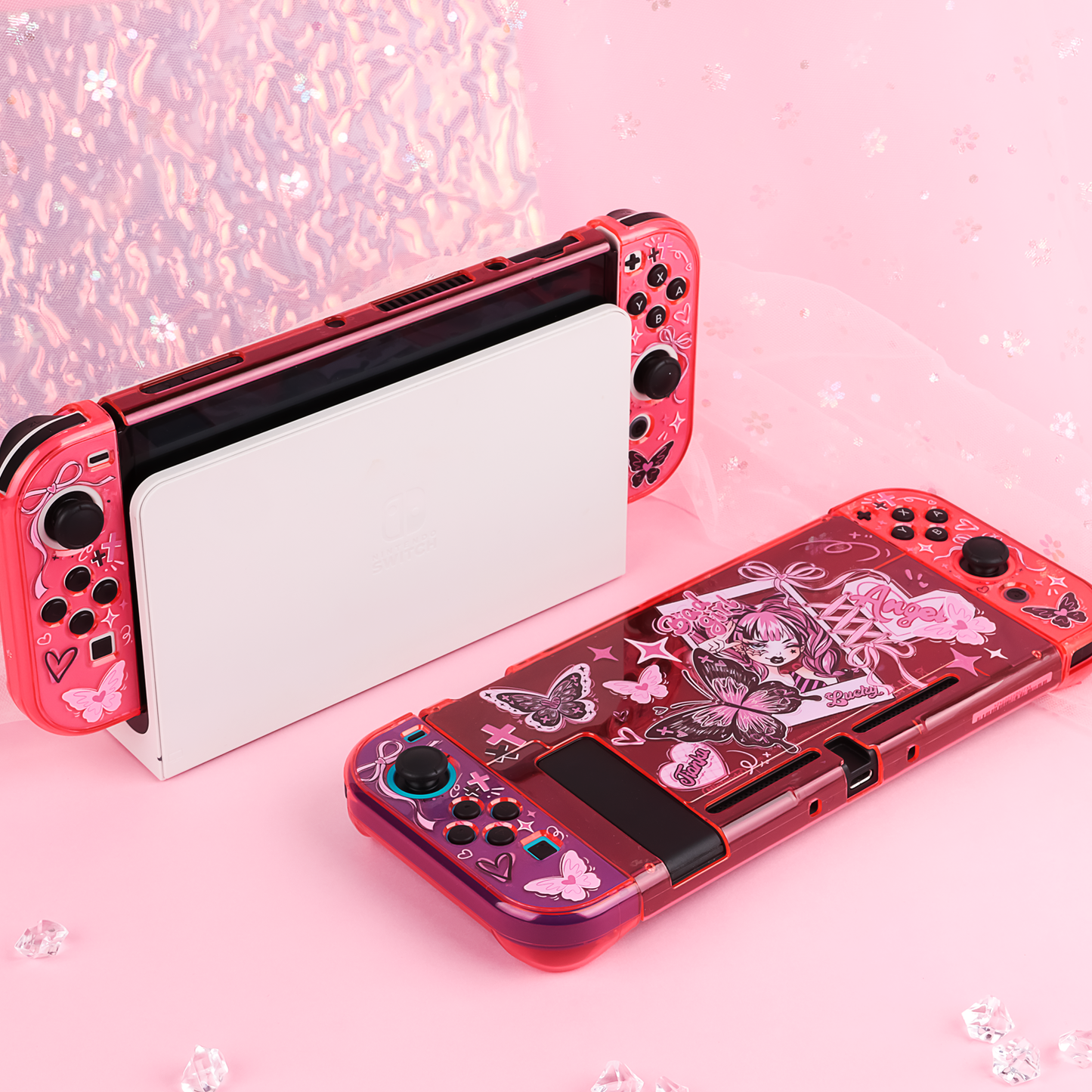 Blingkiyo Butterfly Girl Nintendo Switch / OLED Protective Shell