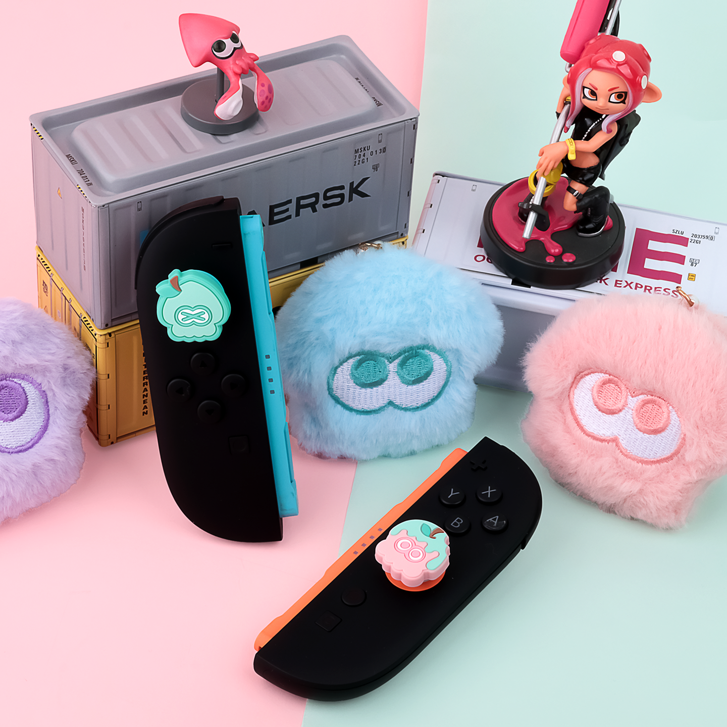 APPLE&SPLATOON Thumb Grip Caps for Switch2/NSPRO/PS5