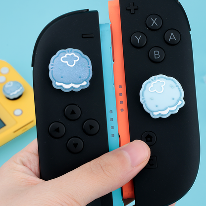 BlingKiyo Glitter Jellyfish NS&NS2 Thumb Grip Caps