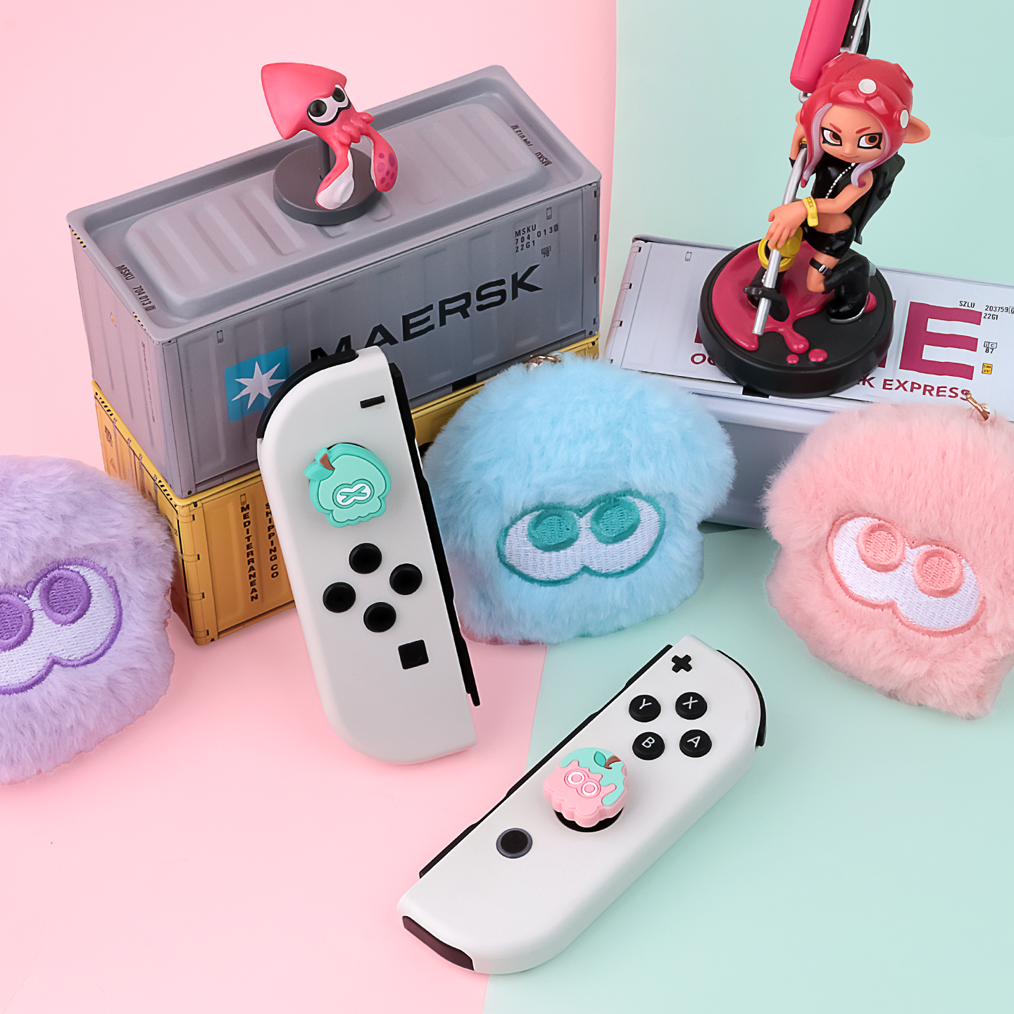 APPLE&SPLATOON Thumb Grip Caps for Switch2/NSPRO/PS5