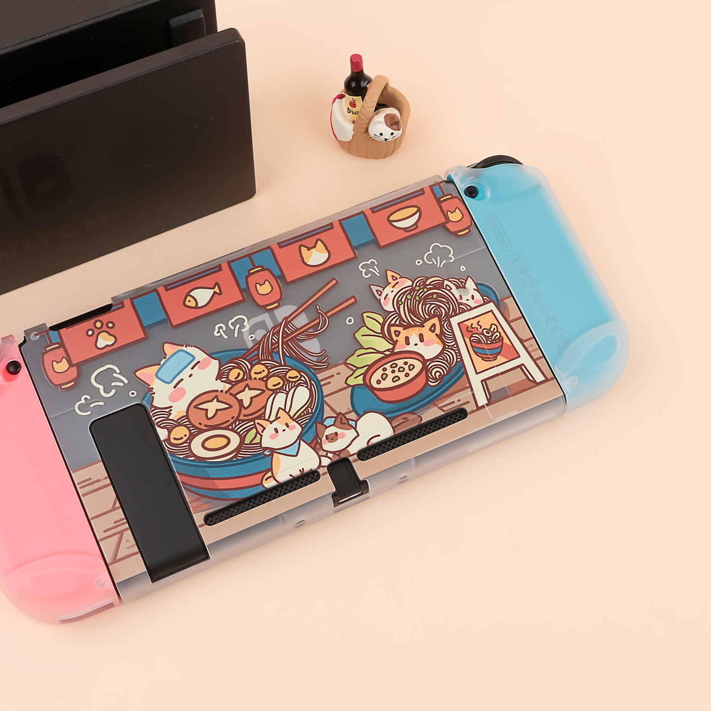 BlingKiyo Kitty Noodles Nintendo Switch/ Switch Oled Protective Case