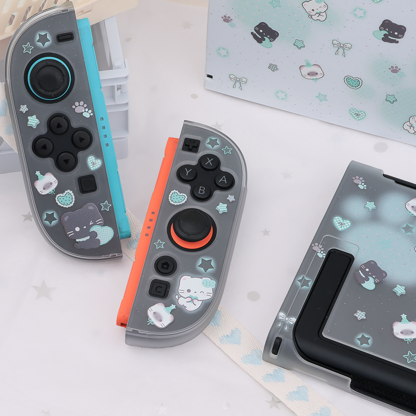 Mint Cat Paw NS2 Protective Case/Dock Cover