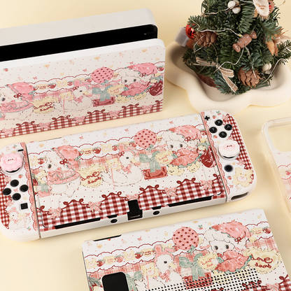 BlingKiyo Strawberry Sheep Nintendo Switch/Oled Protective Shell