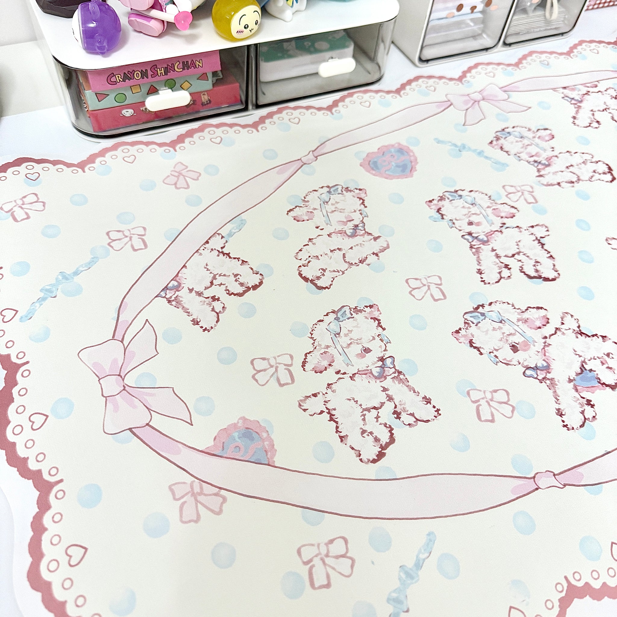 BlingKiyo Vintage Sheep Leather Large Mouse Pad/Desk Mat