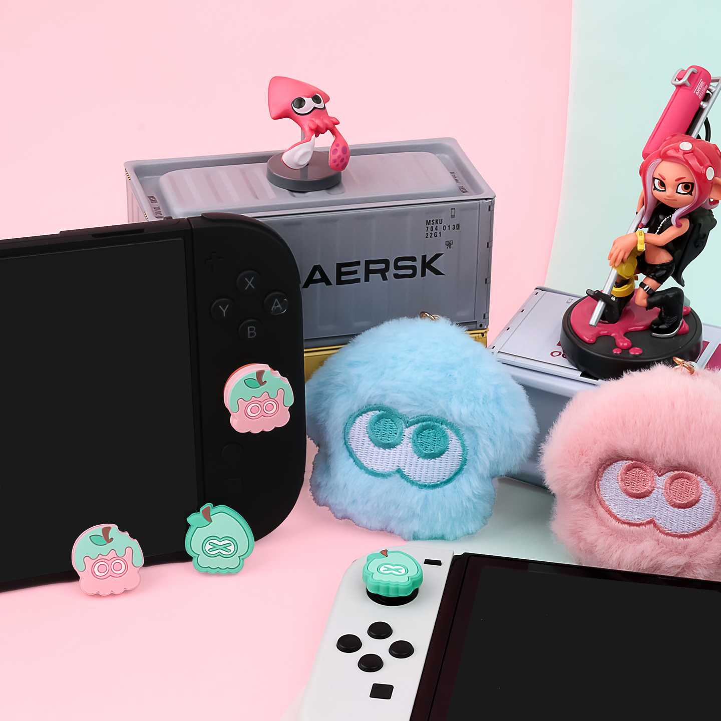 APPLE&SPLATOON Thumb Grip Caps for Switch2/NSPRO/PS5