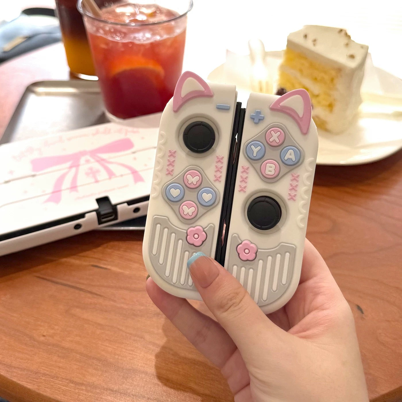 Bowknot  Cat Ear NS/NS2 Silicone Protective Case