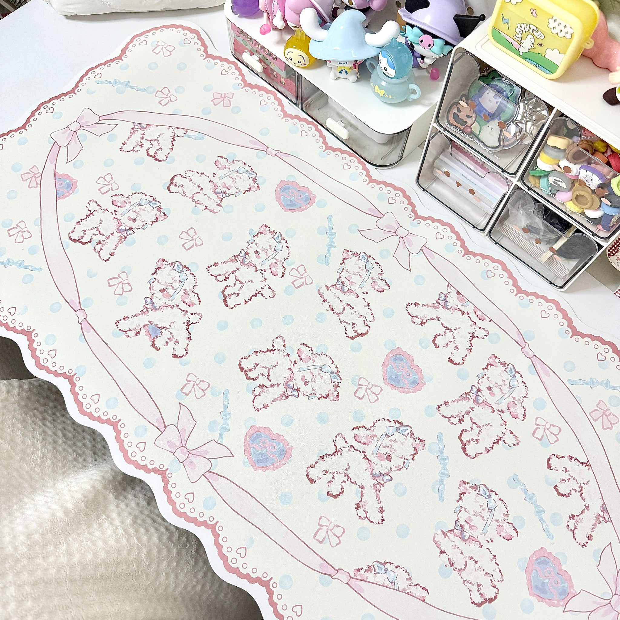 BlingKiyo Vintage Sheep Leather Large Mouse Pad/Desk Mat