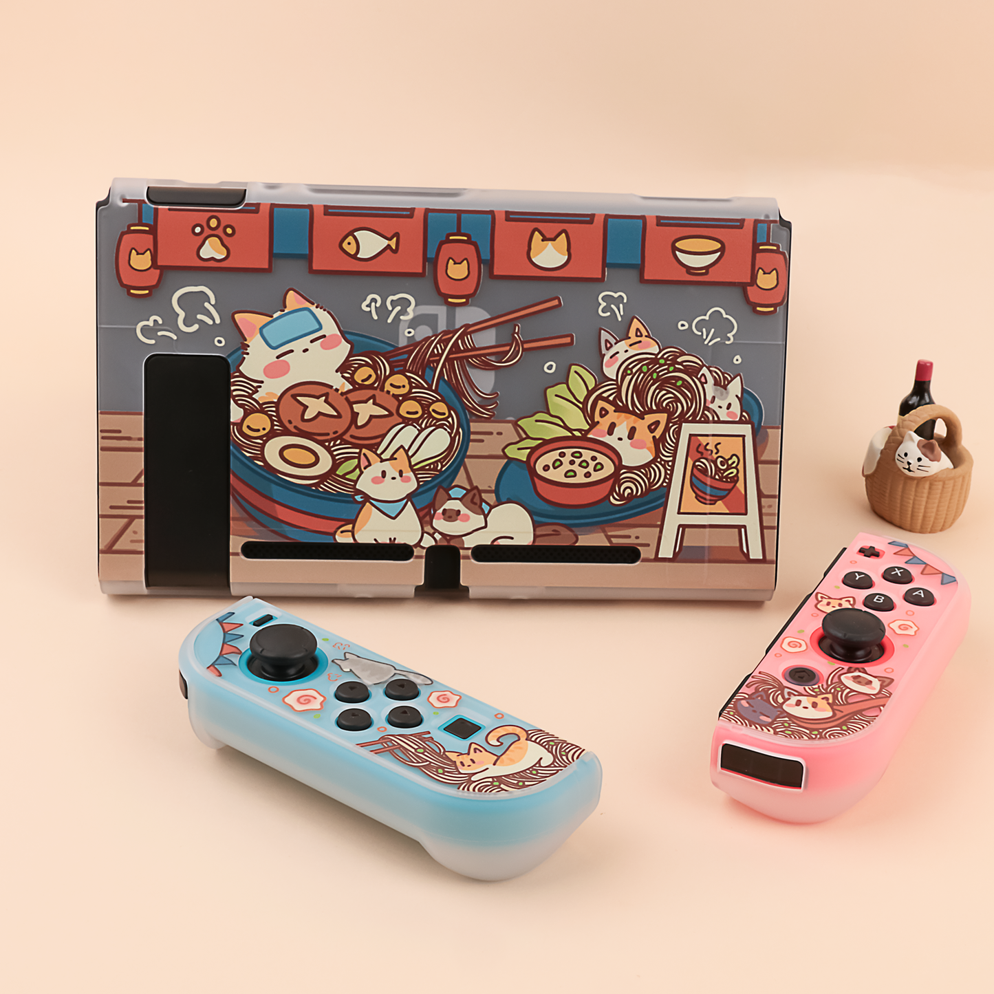 BlingKiyo Kitty Noodles Nintendo Switch/ Switch Oled Protective Case