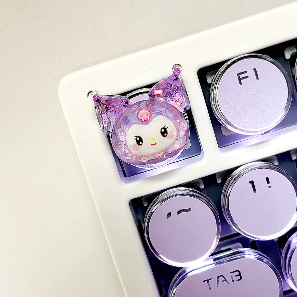 BlingKiyo Transparent Kuromi and My Melody Key Caps