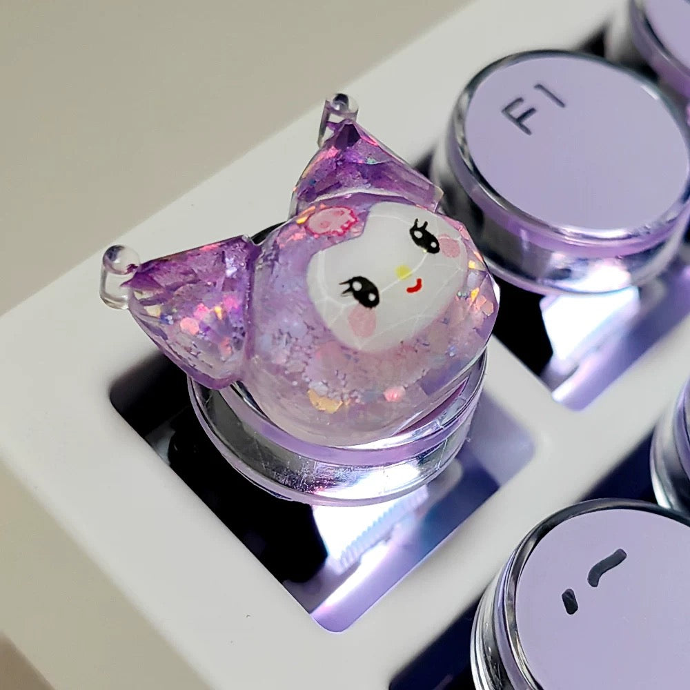 BlingKiyo Transparent Kuromi and My Melody Key Caps