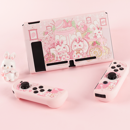 BlingKiyo Candy Bunny Protective Shell for Nintendo Switch/ Switch OLED