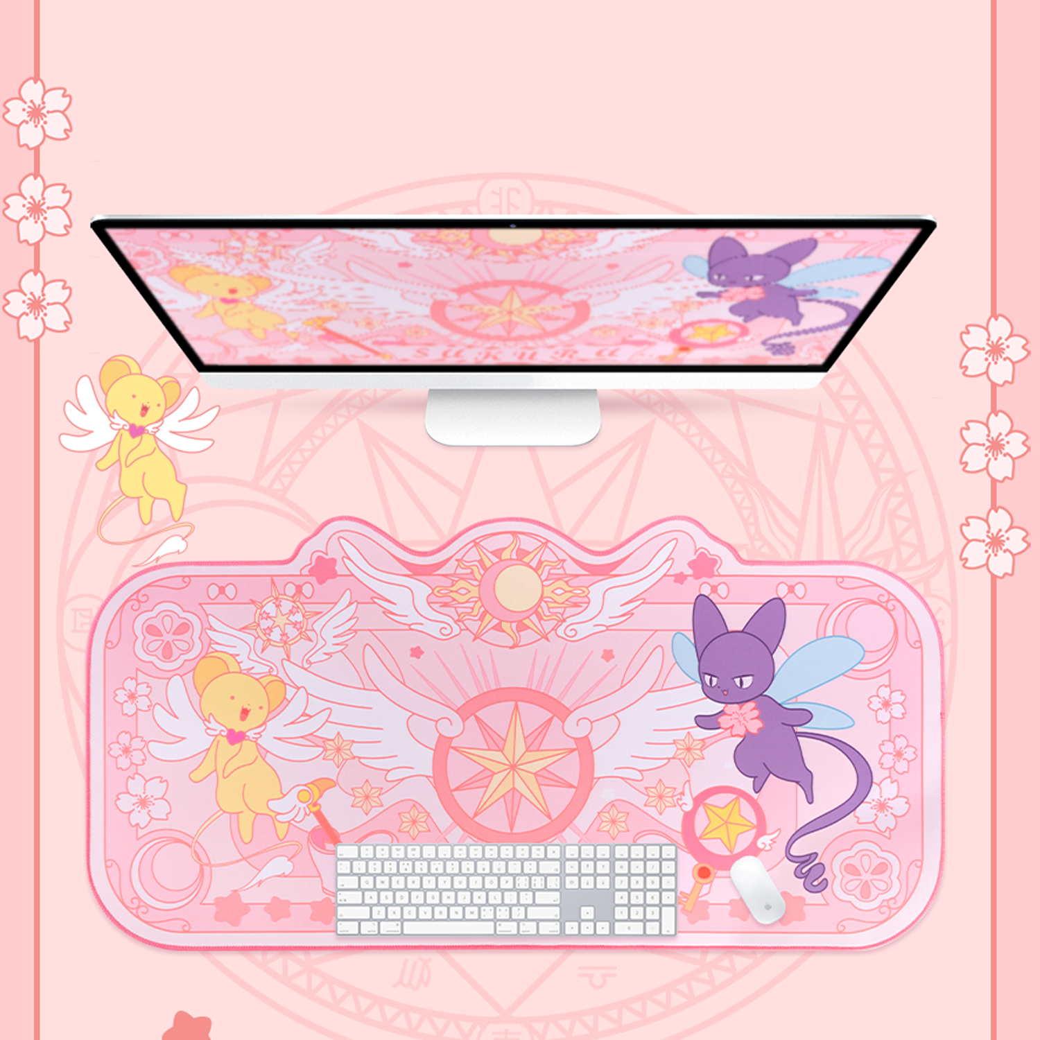 BlingKiyo Magic Sakura Large Mouse Pad/Desk Mat
