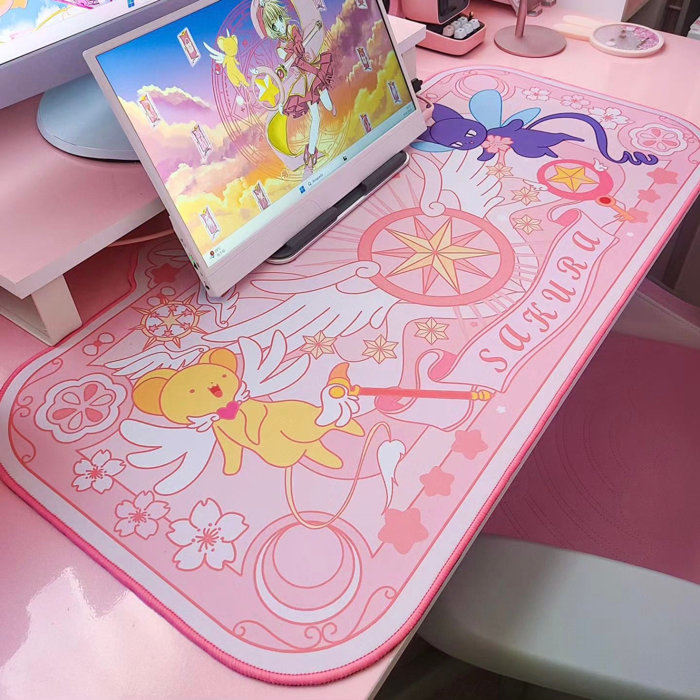 BlingKiyo Magica Sakura Large Mouse Pad/Desk Mat